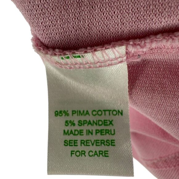 Lilly Pulitzer Polo Womens Size S Solid Pink Short Sleeve Preppy Beach Casual - Picture 6 of 6